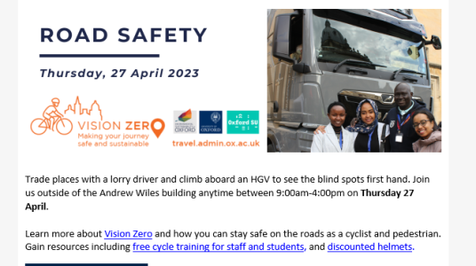Banner for HGV safety event