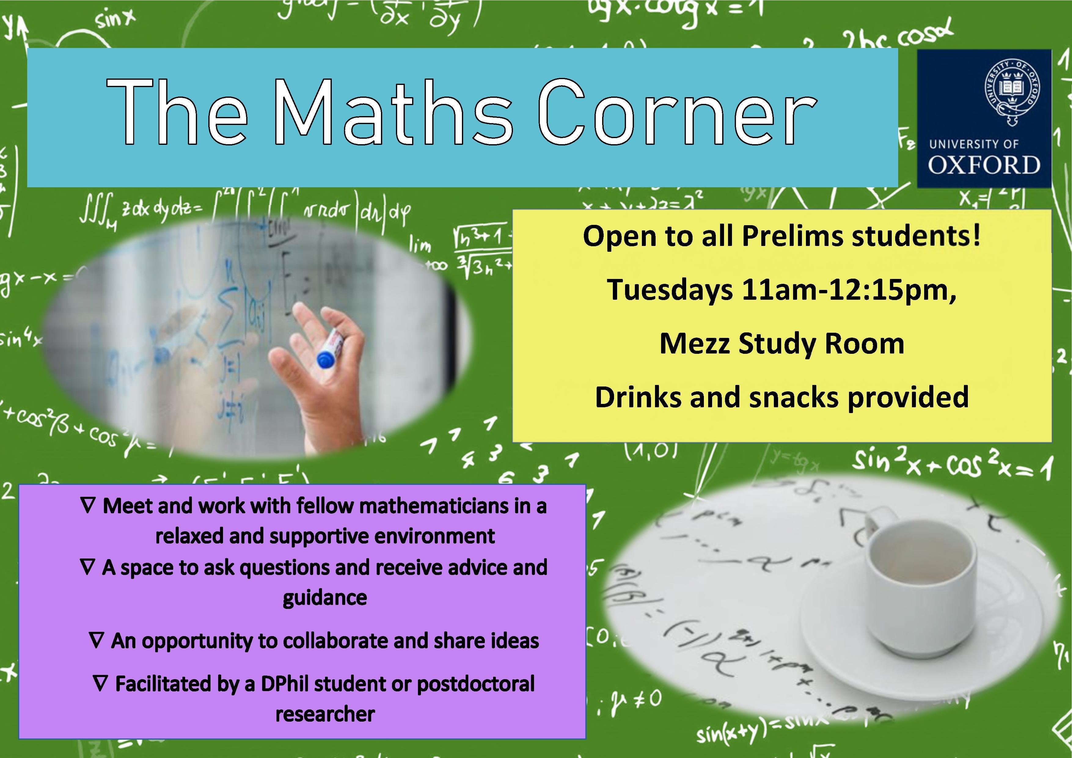 The Maths Corner promotional poster
