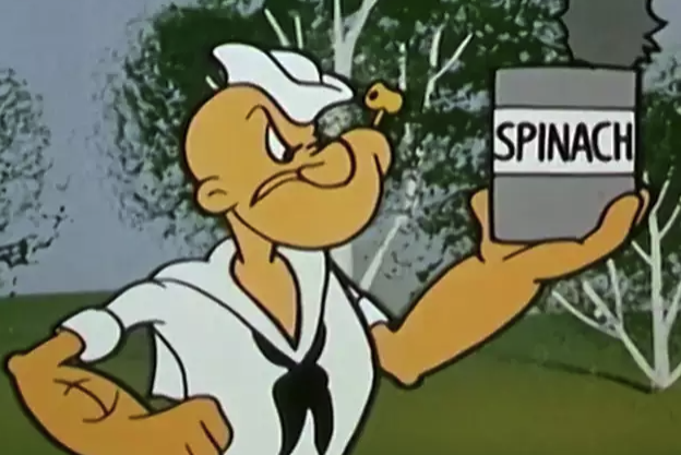 Image of Popeye with spinach