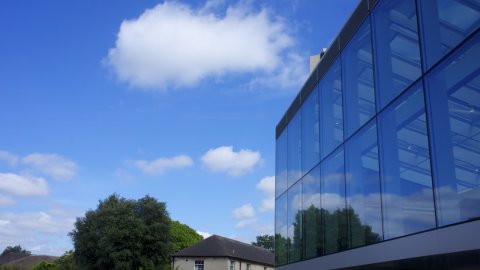 external view of common room window