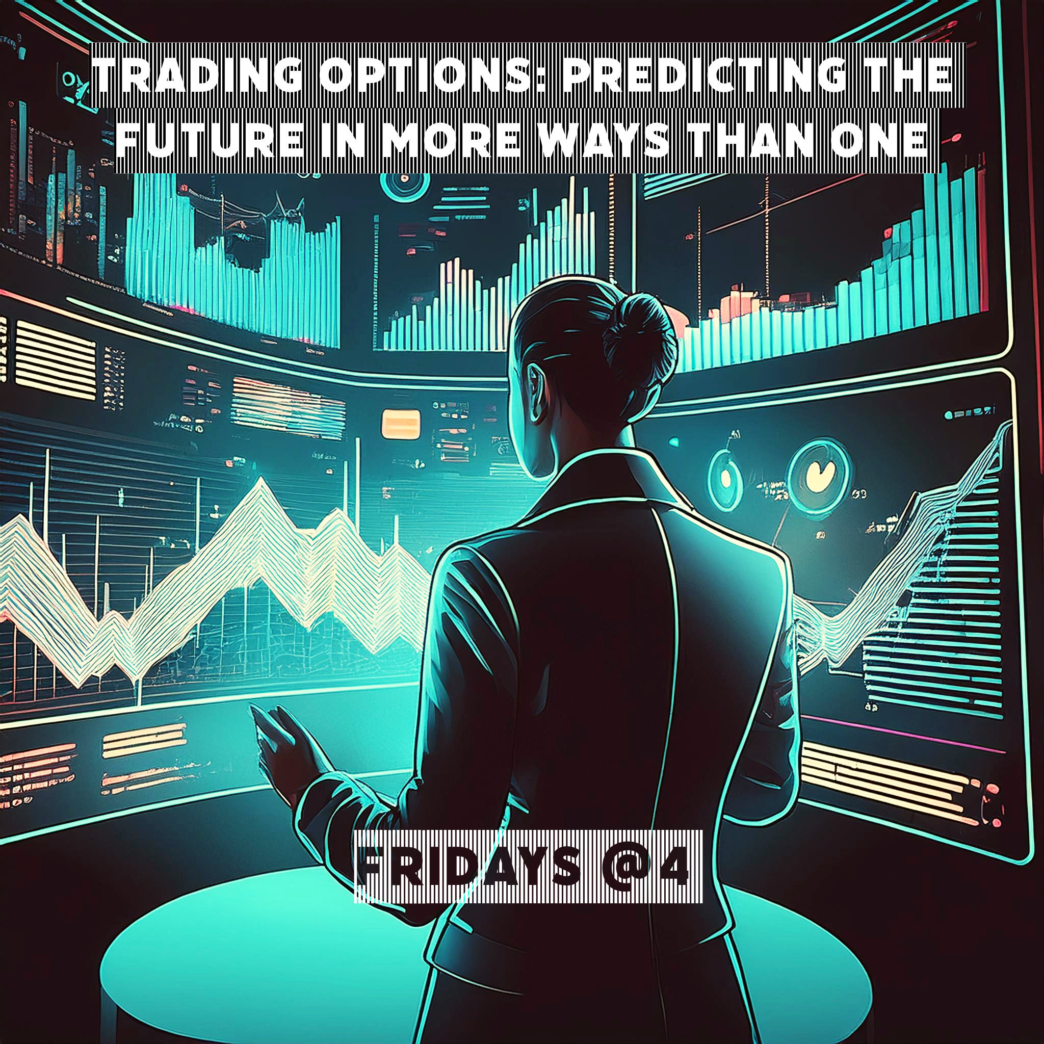 Trading options: predicting the future in more ways than one. Fridays @4. AI generated image