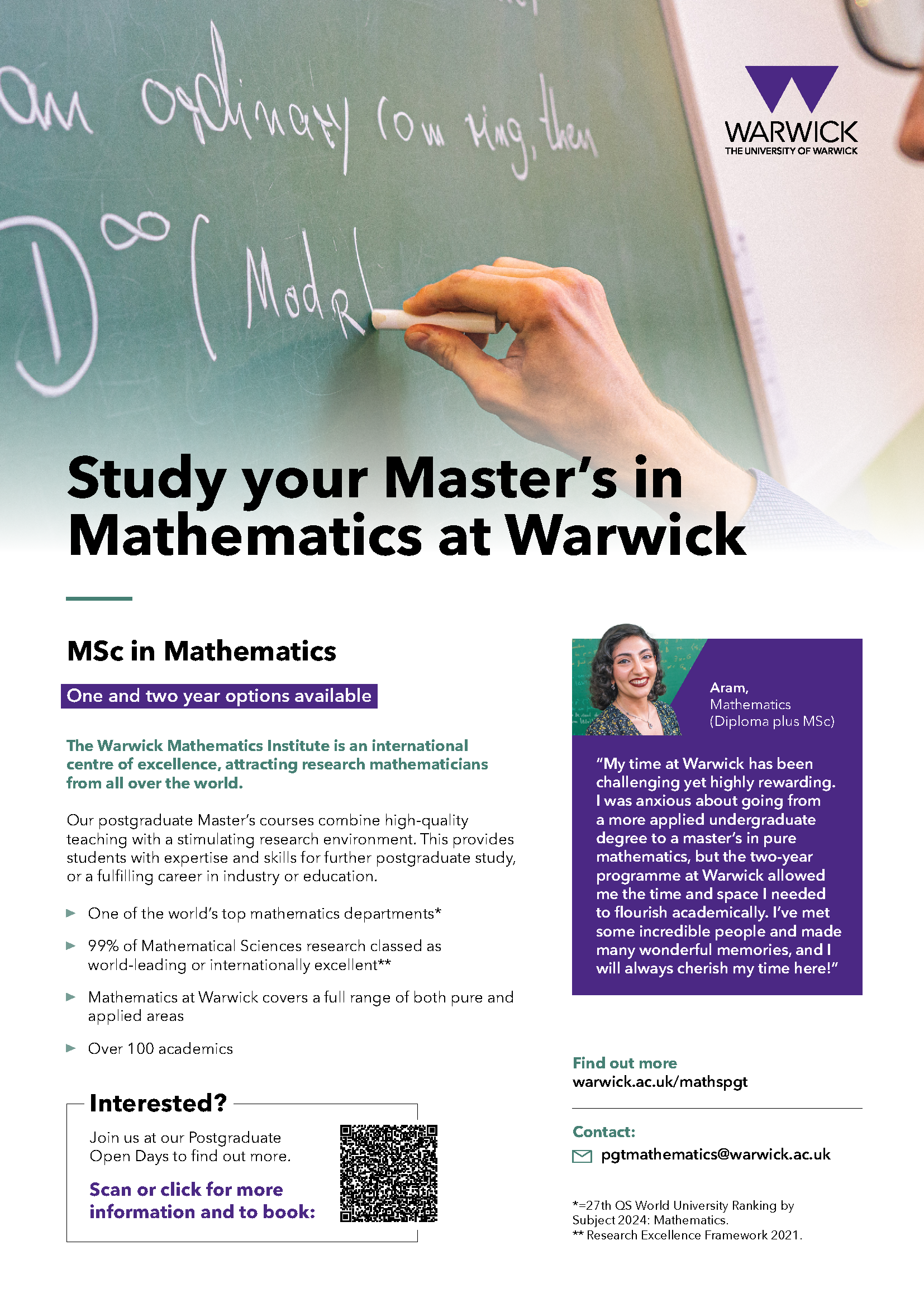 Open days poster