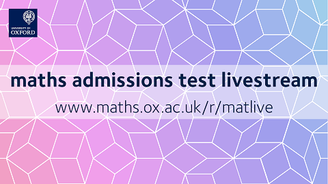 mathematics admissions test livestream