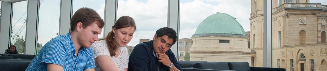 People working together in the Mathematical Institute