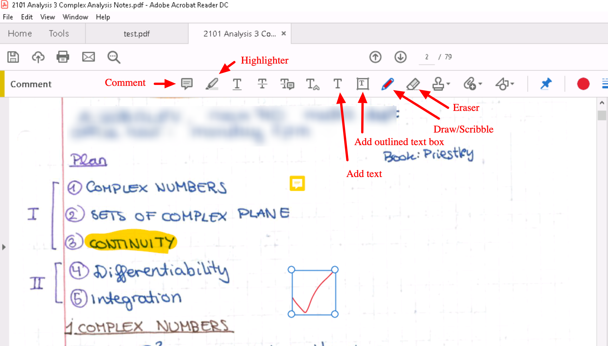 Annotating PDFs in Adobe Acrobat Reader DC  Mathematical Institute