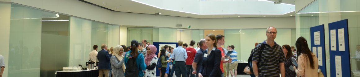 people in mezzanine circulation space