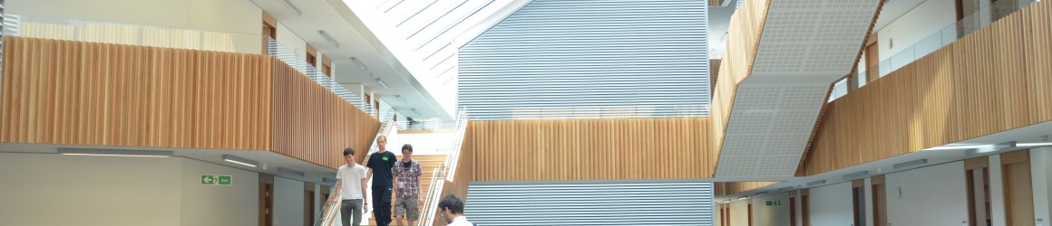 view across the south wing major atrium staircases