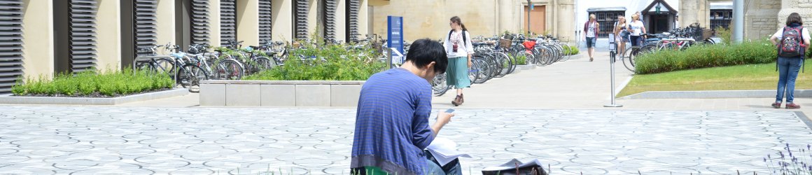 view across the Penrose paving towards Woodstock Road