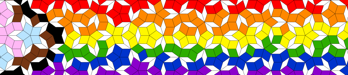Progress flag Penrose tiling banner Progress flag Penrose tiling banner