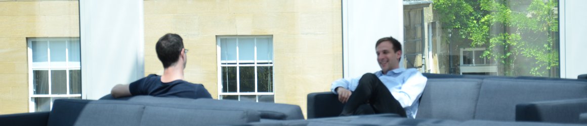 people chatting in the common room