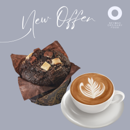 Image of muffin and coffee