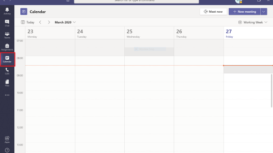 Microsoft Teams Calendar