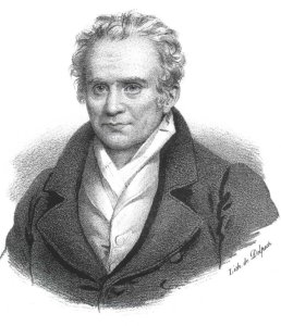 Black and white drawing of Gaspard Monge.