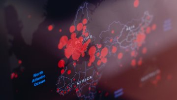 A map of the world with incidence circles A map of the world with incidence circles