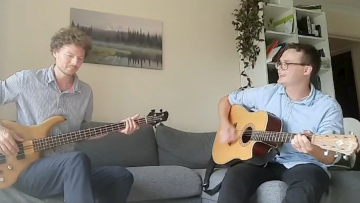 Johannes and Sam playing the Symmetry Blues