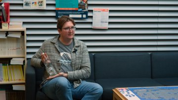 Josh Bull with bottle