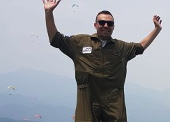 Photo of Chris flying