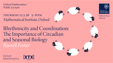 Banner with sheep running round in a circle