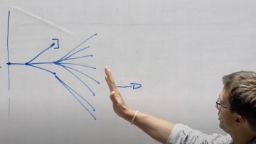 Jan in front of a whiteboard