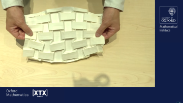 A multi-folded sheet of paper