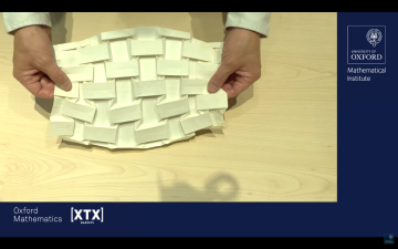 A multi-folded sheet of paper