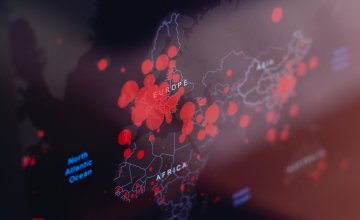 A map of the world with incidence circles