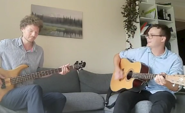 Johannes and Sam playing the Symmetry Blues