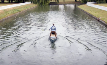 Shot of man gunwale bobbing