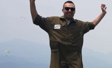 Photo of Chris flying
