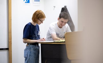 Photo of student and supervisor