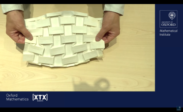 A multi-folded sheet of paper
