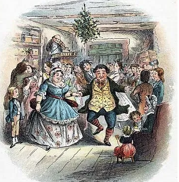 Fezziwigs dancing from Charles Dickens' Christmas Carol. 
