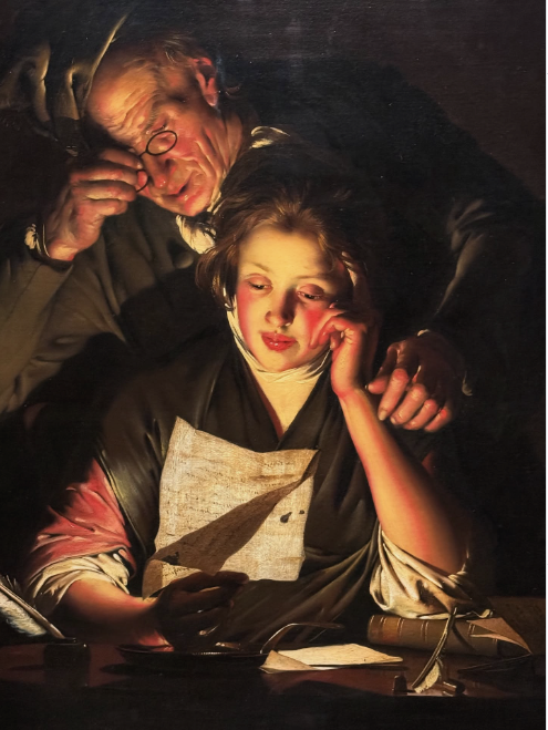Joseph Wright of Derby - A Girl Reading a Letter with an Old Man Reading Over her Shoulder Joseph Wright of Derby - A Girl Reading a Letter with an Old Man Reading Over her Shoulder