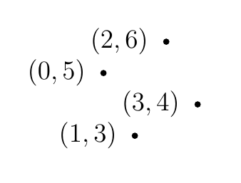 Four points arranged in a square. The square is at an angle; not enough that you'd call it a diamond, but it's close.