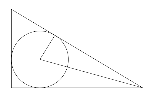 The diagram in the question, but the centre of the circle is joined with lines to the points of contact and also to P