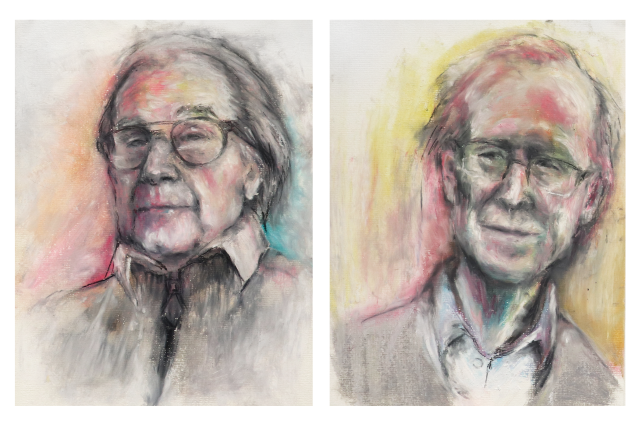 Sketches of Roger Penrose and Andrew Wiles