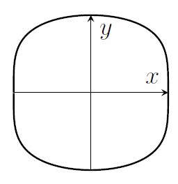 A sort of rounded square shape