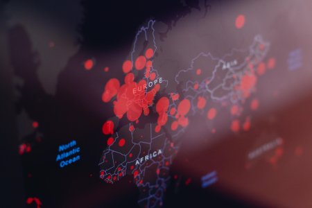 A map of the world with incidence circles A map of the world with incidence circles