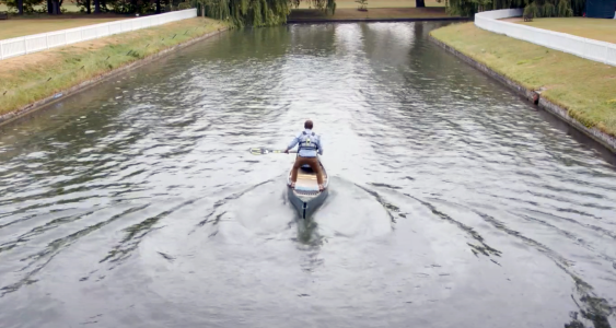 Shot of man gunwale bobbing