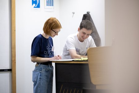 Photo of student and supervisor