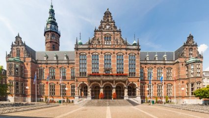 Groningen University, Netherlands - a grand red-brick building Groningen University, Netherlands - a grand red-brick building