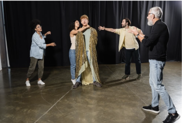 Actors rehearsing Actors rehearsing