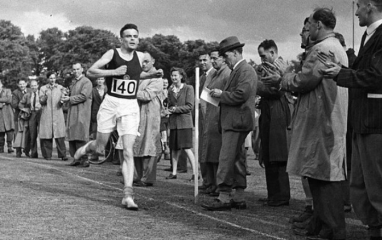 Alan Turing running Alan Turing running