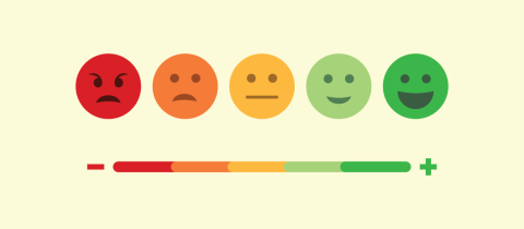 Image of different smiley faces with angry to happy expressions Image of different smiley faces with angry to happy expressions