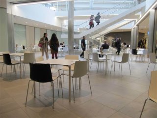 The mezzanine cafe of the Andrew Wiles building