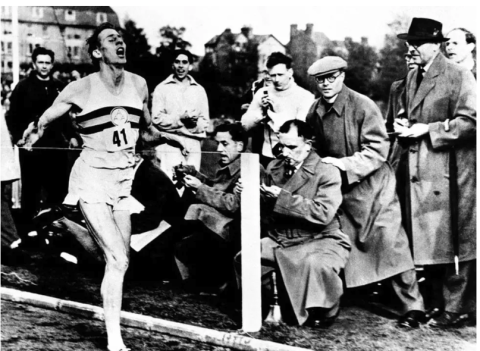Photo of the great man at the finishing line