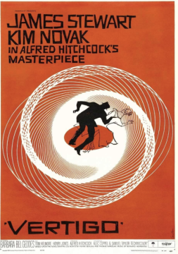 Saul Bass's poster for the 1958 Hitchcock film Vertigo