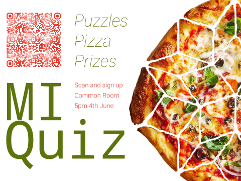 Poster with image of pizza