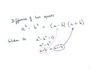 The difference of two squares a^2-b^2=(a-b)(a+b). We could think of the solutions to a^2-b^2=0 as a^2=b^2 so a=b or a=-b , and those correspond to the brackets in the factorisation.