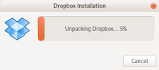 Dropbox installation progress